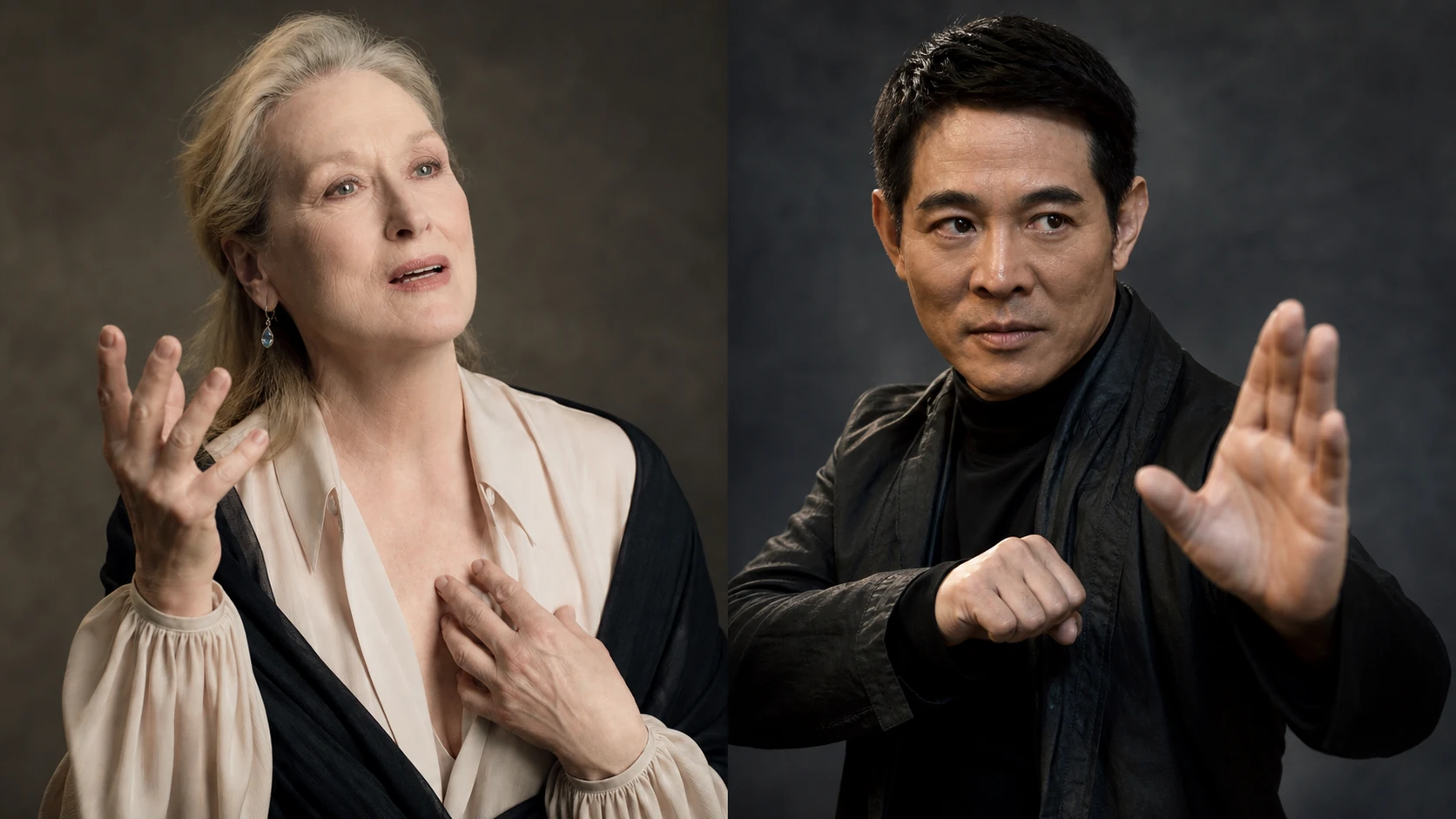 Acting Styles Compared - meryl streep and jet li